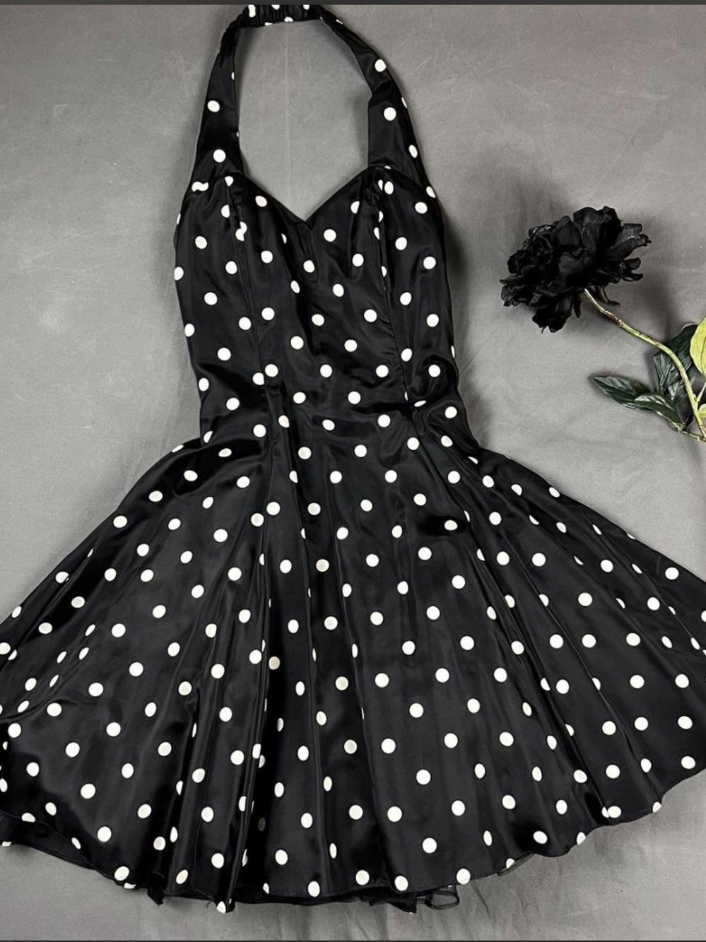 80s/90s Vintage Polka Dot Swing Dress